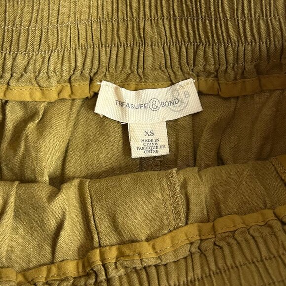 Treasure‎ & Bond Linen Blend Shorts NWT, Tan XS. - Picture 3 of 6